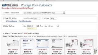 USPS Postal Price Calculator [upl. by Ellek479]