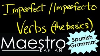 IMPERFECT TENSE An introduction to conjugations imperfecto [upl. by Acyre]