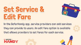 Set Service and Edit Fare  GoferHandy [upl. by Omrelliug]