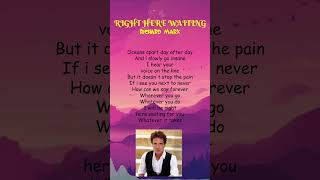 Richard Marx  Right Here Waiting Lyrics shorts [upl. by Ashlie]