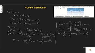 Gumbel distribution Design flood bangla tutorial lecture 02 [upl. by Kowal682]