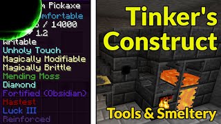 Tinkers Construct Tools and Smeltery  Modded Minecraft Tutorial [upl. by Cirilo251]