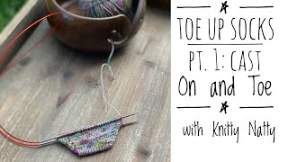 Customizable Toe Up Socks Part 1 Knit the Toe [upl. by Waylan]