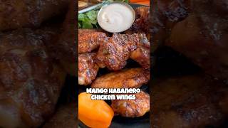 Mango Habanero Chicken Wings 🔥 foodshorts bbq mangohabanero [upl. by Irehj]