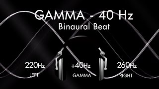 Gamma for a Genius Brain  1hr Pure Binaural Beat Session at 40Hz Intervals [upl. by Gathard661]