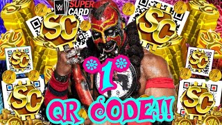 OVER 1 NEW QR CODE THAT 100 STILL WORKS amp BONUS CODES WWE SuperCard [upl. by Anaicul910]