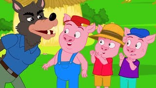 Les Trois Petits Cochons  dessin animé en français  Conte pour enfants avec les Ptits zAmis [upl. by Sevart312]