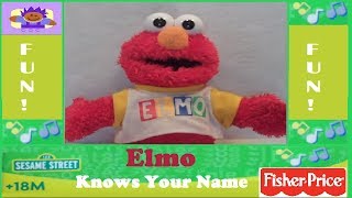 2004 Sesame Street quotKnows Your Namequot Elmo Plush By Fisher Price [upl. by Fisuoy636]