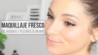 Piel radiante y pestañas de infarto  Tutorial maquillaje perfecto [upl. by Enitsirk]