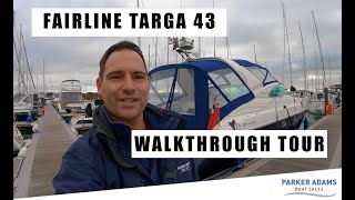 1999 Fairline Targa 43 Walkthrough Tour  A Great Boat and a classic Fairline Targa on Shaft drives [upl. by Collimore]