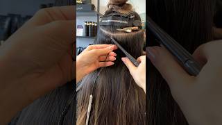 HIDDEN ROW INSTALL  WEFT HAIR EXTENSIONS [upl. by Elicec443]