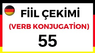 ALMANCA FİİL ÇEKİMİ VERB KONJUGATİON  abbiegen almancaöğreniyorum deutschlernenalmancazamanlar [upl. by Anaeed419]