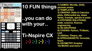 Tinspire CX  10 Fun Things to do [upl. by Ccasi]