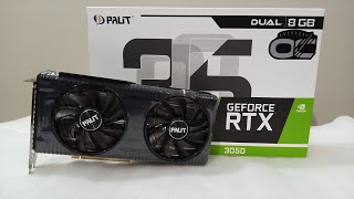 Palit GeForce RTX 3050 OC Dual 8GB  Unboxing  Furmark Stress Test 2022 [upl. by Nilok382]