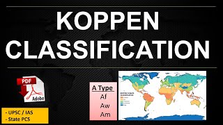 Koppen classification of world climate  Part 1   Geography Optional  UPSC  IAS [upl. by Armillas]