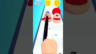 Finger Runner 3D Game  Finger in the Nose 9 Shorts Viral Funny [upl. by Aracahs]