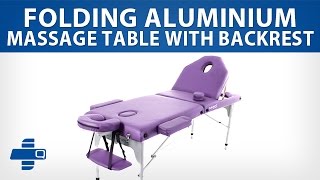 Folding Aluminium Massage Table with Backrest 579A2LAZ [upl. by Giah764]