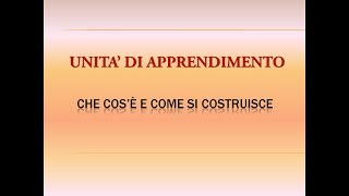 UNITA DI APPRENDIMENTO cosè e come si fa  prepariamocialFIT [upl. by Nareik]