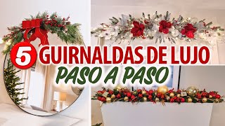 5 IDEAS DE GUIRNALDAS NAVIDEÑAS ELEGANTES 2024 DIY [upl. by Augustine]