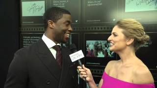 Chadwick Boseman Red Carpet Interview  Hollywood Film Awards 2014 [upl. by Arolf]