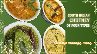 4 swad m South Indian Chutney recipe  Easy South Indian flavoured chutneys [upl. by Ilegna]