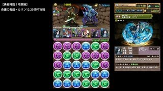 パズドラ「勇者降臨！」命護の青龍・カリン1225倍PTノーコン攻略 [upl. by Rocray]