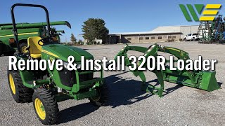 How to Remove 320R Loader from John Deere Tractor [upl. by Hazmah781]