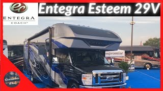 Review and Walk Through Entegra Coach Esteem 29V  Class C RV [upl. by Meehar]