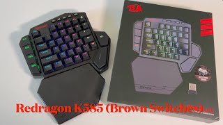 Unboxing Redragon K585 Wireless OneHanded Mechanical Keyboard Brown Switches [upl. by Necyrb16]