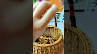 How to craft hand basket with rattan diy rattan handmade [upl. by Hines24]