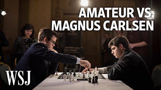 Amateur Challenges Chess Grandmaster Magnus Carlsen  WSJ [upl. by Allrud]