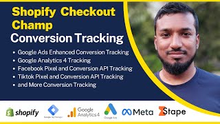 Shopify Checkout Champ Conversion Tracking Google Analytics Ads Facebook Pixel Conversion [upl. by Grayson250]