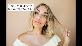 Revamp  Progloss Deep Beach Waver  Hair Tutorial [upl. by Hindorff277]