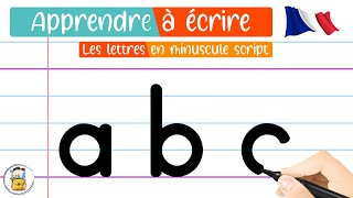 Apprendre À Écrire Les Lettres De LAlphabet En Minuscule Script  Apprendre À Tracer Les Lettres [upl. by Ardiek]