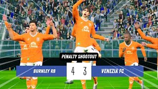 BURNLEY VS VENEZIA Tiebreaker shootout  Efootball2024 efootball2024mobile [upl. by Dott]