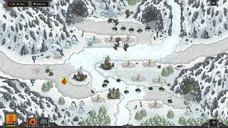 Kingdom Rush Veteran Mode Walkthrough  Glacial Heights Campaign [upl. by Leagiba]