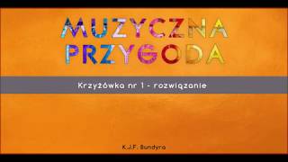 Krzyżówka nr 1  rozwiązanie [upl. by Ahsinrev]