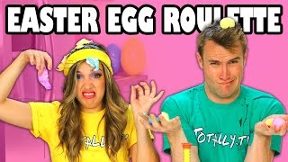 Easter Egg Roulette Margeaux vs Weston crack Easter Eggs on their Heads Totally TV Videos [upl. by Holihs]