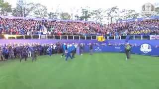 1st Tee Atmosphere  Ryder Cup 2014 [upl. by Resee]