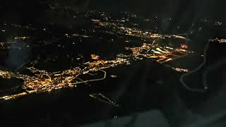 SFP89241111 Leaving Lisbon Night View from the Sky and Korean Air to Seoul [upl. by Barbe]