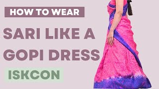 How to Wear Saree like a Gopi Dress sareefashion [upl. by Akerley]