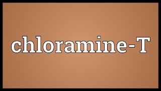 ChloramineT Meaning [upl. by Ecinuahs]