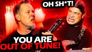 JAMES HETFIELD CATCHES ROBERT TRUJILLO OUT OF TUNE METALLICA [upl. by Ettelliw]