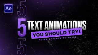 5 Creative Text Animation in After Effects for Freshers [upl. by Litha772]