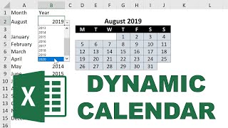 How to make a dynamic calendar in excel [upl. by Malachi]