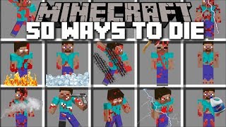 Minecraft 50 WAYS TO DIE MOD  CLONE YOURSELF AND DIE IN MANY DIFFERENT WAYS Minecraft [upl. by Latsryc]