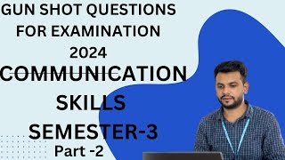 Communication skills pt2 semester3  important questions for examination 2024 Osmania university [upl. by Maller]