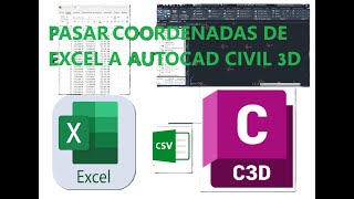 Como importar puntos de Excel a AutoCAD civil 3d [upl. by Anol747]