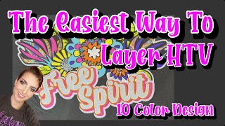 The Easiest Way Layer Heat Transfer Vinyl Shirt 10 Colors HTV [upl. by Otineb]