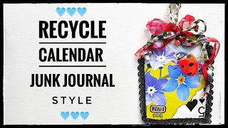 Recycling Calendar  Junk Journal Style [upl. by Ahseina284]